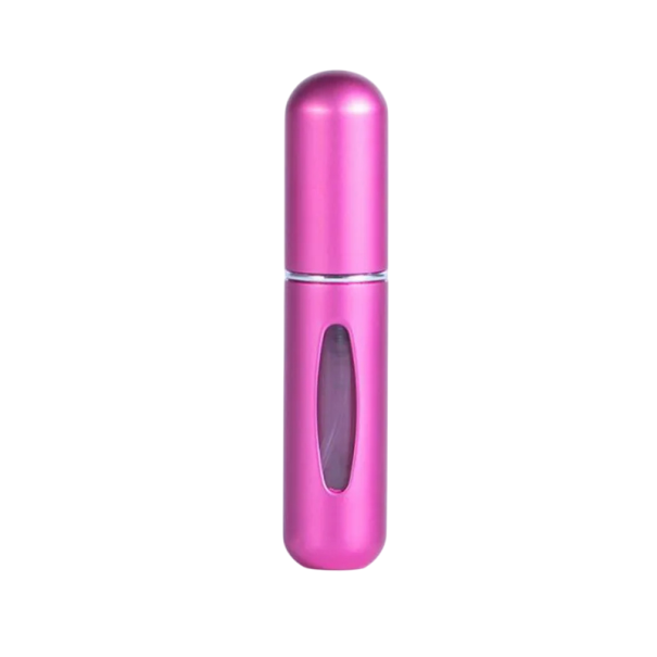 Bottiglia di profumo ricaricabile da donna 5 ml 8x1,6 cm Spruzzatore da viaggio con erogatore Contenitore mini portatile per profumi Flacone compatto rosa