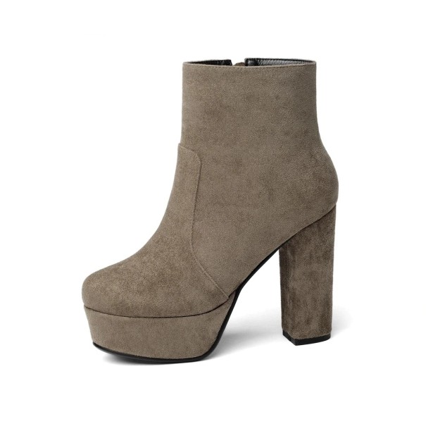 Bottines à plateforme A650 pour femmes kaki 38