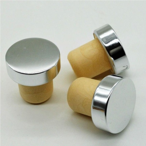 Bottle Stopper 5 pcs silver