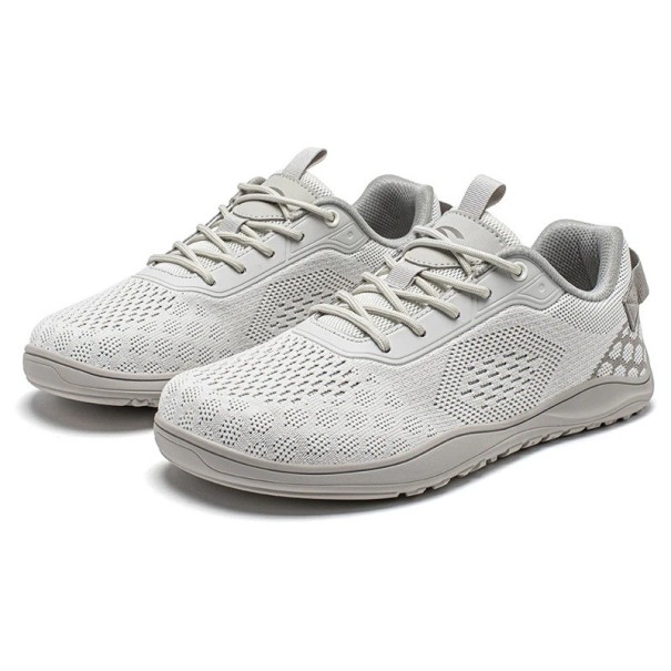 Boty do vody Barefoot šněrovací prodyšné z pružné síťoviny s pryžovou podrážkou Unisex Na vodní sporty plavání i pláž Lehká obuv k moři béžova 44