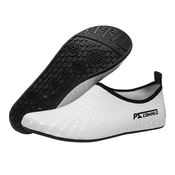 Boty do vody Pryžová podrážka Protiskluzové Vzduchová sieťovina Plátno Unisex Jednofarebné s nápisom Plážové Aquashoes biela 36