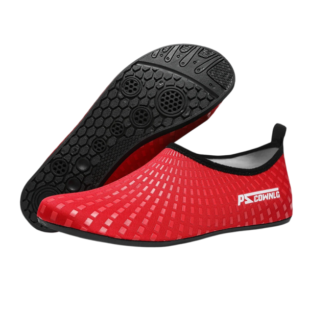 Boty do vody Pryžová podrážka Protiskluzové Vzduchová síťovina Plátno Unisex Jednobarevné s nápisem Plážové Aquashoes červená 46