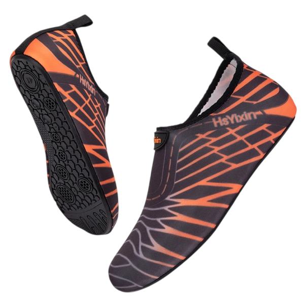 Boty do vody unisex Barefoot střih Nazouvací Pružný svršek z tkaniny Protiskluzová podrážka z TPR Na plavání šnorchlování i vodní sporty černá 36