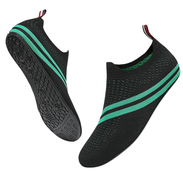 Boty do vody unisex Barefoot střih Nazouvací Pružný svršek z tkaniny Protiskluzová podrážka z TPR Na plavání šnorchlování i vodní sporty zelená 43