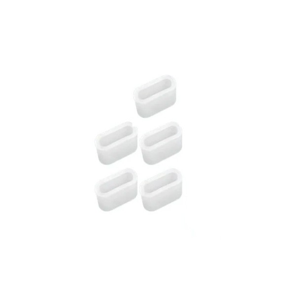 Bouchon anti-poussière transparent en silicone pour USB Type C, 5 pièces, capuchon de protection anti-poussière, couvercle de câble de port de données 1