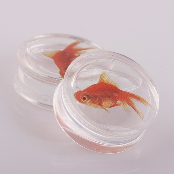 Bouchon en acrylique avec poisson 14 mm