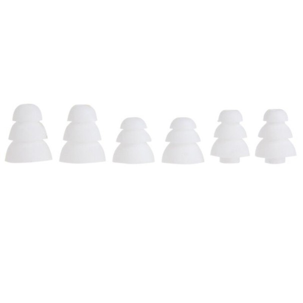 Bouchons d'oreilles triples 6 pcs A3047 blanc