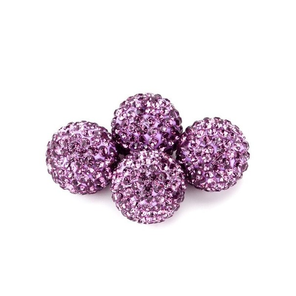 Bouchons de valve avec pierres 4 pcs violet