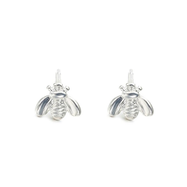 Boucles d'oreilles à clou pour femmes abeille G815 argenté