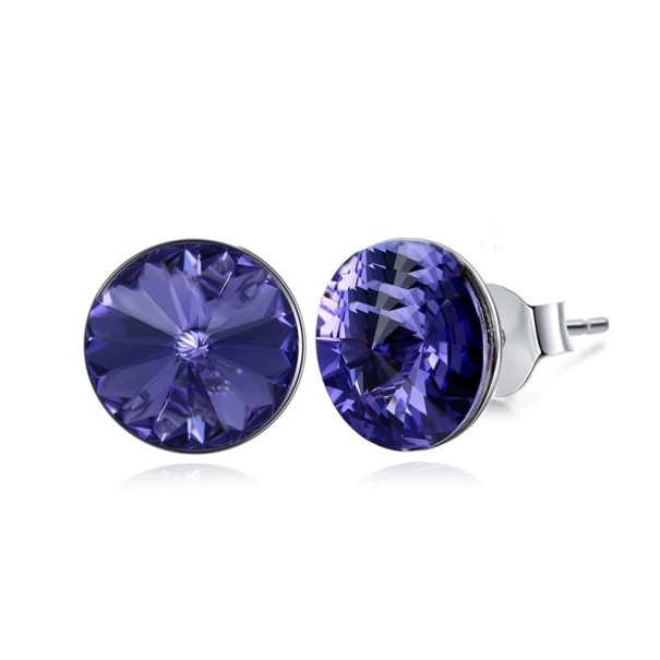 Boucles d'oreilles à clou pour femmes avec cristal G813 17