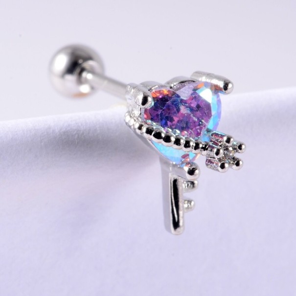 Boucles d'oreilles à clou pour femmes avec des cristaux 26