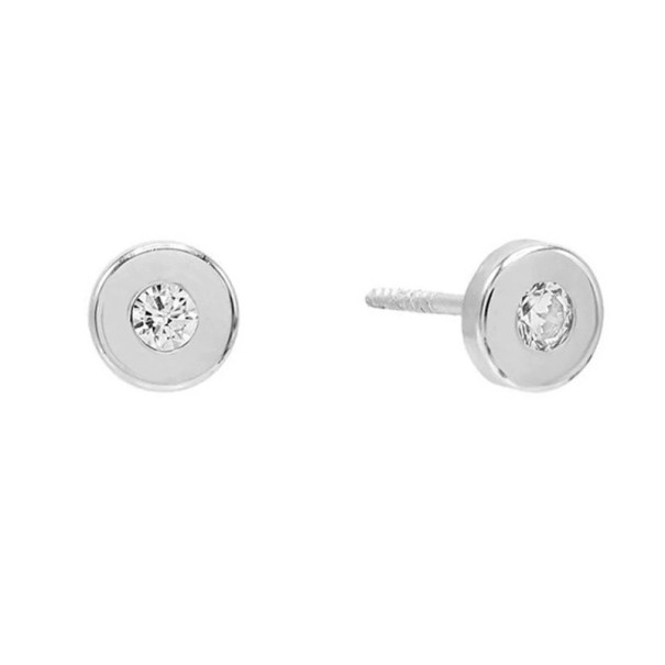Boucles d'oreilles à clou pour femmes avec strass R43 argenté