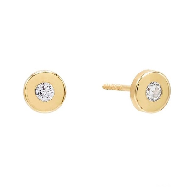 Boucles d'oreilles à clou pour femmes avec strass R43 doré
