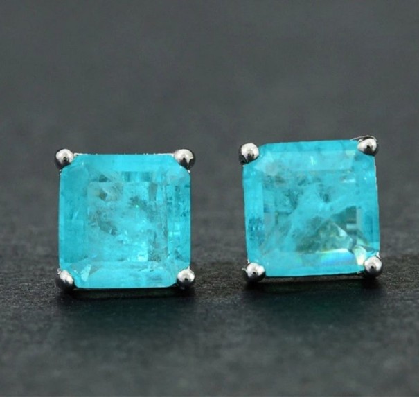 Boucles d'oreilles à clou pour femmes avec zircon G965 1