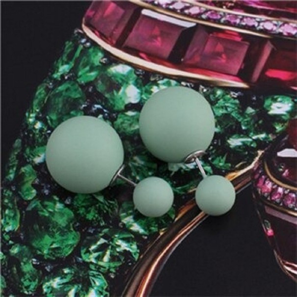 Boucles d'oreilles à clou pour femmes G378 vert