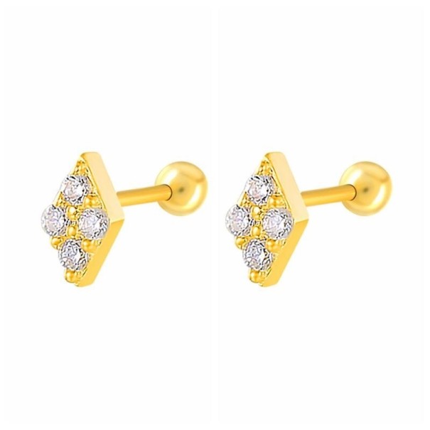 Boucles d'oreilles à clou pour femmes H702 doré 3