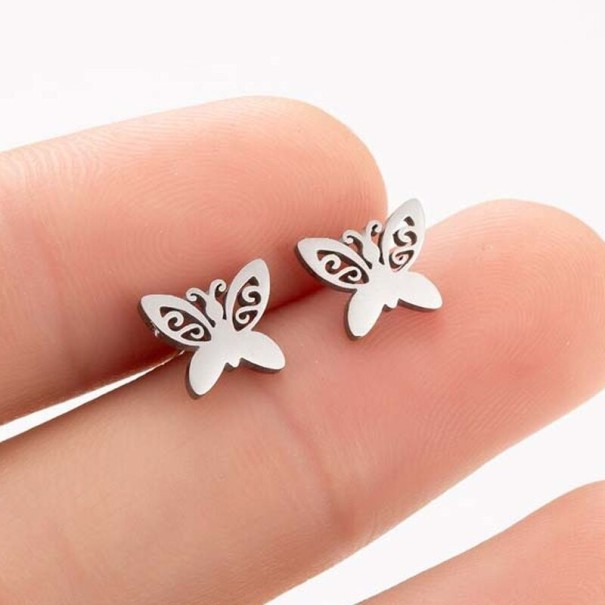 Boucles d'oreilles à clou pour femmes H815 noir 19