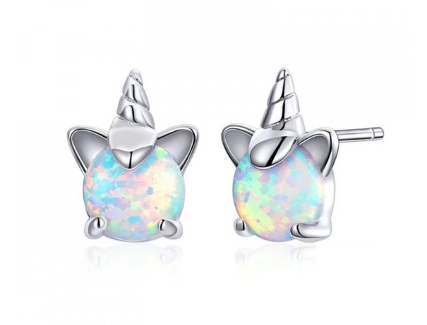 Boucles d'oreilles à clou pour femmes licorne 1
