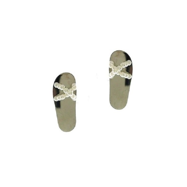 Boucles d'oreilles avec anneau pour Apple Airpods / Huawei FreeBuds blanc