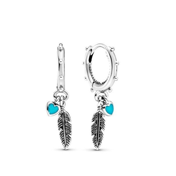 Boucles d'oreilles circulaires pour femmes avec pendentif C1103 1