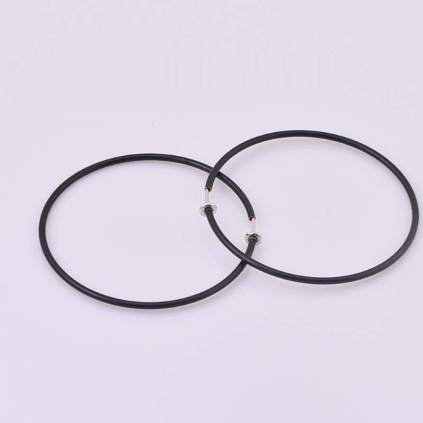 Boucles d'oreilles circulaires pour femmes G561 noir 60 mm