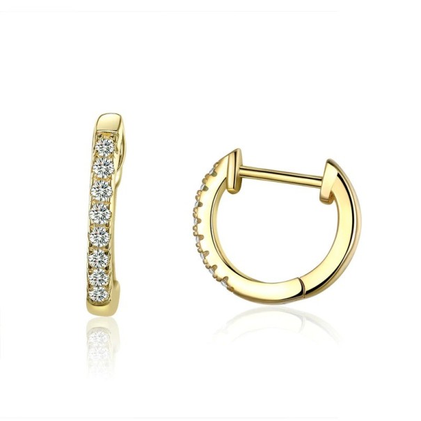 Boucles d'oreilles créoles pour femmes avec pierres doré