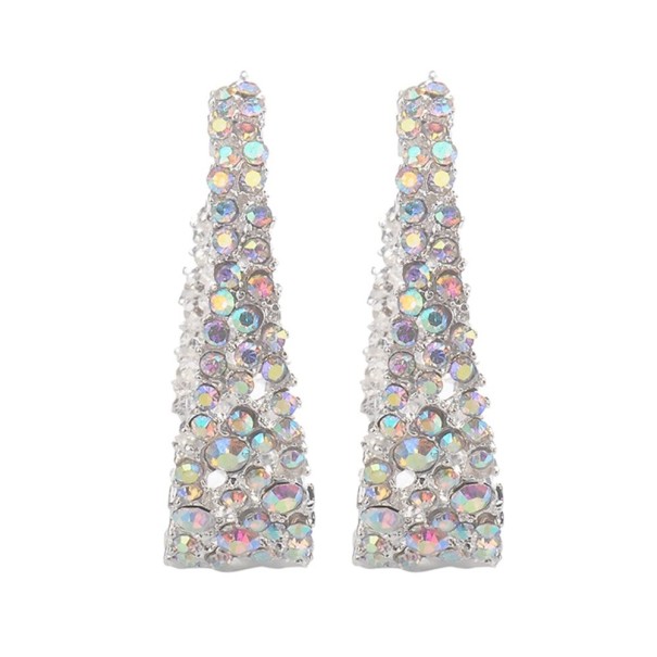 Boucles d'oreilles créoles pour femmes avec zircons G758 1