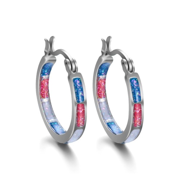 Boucles d'oreilles créoles pour femmes G1017 4