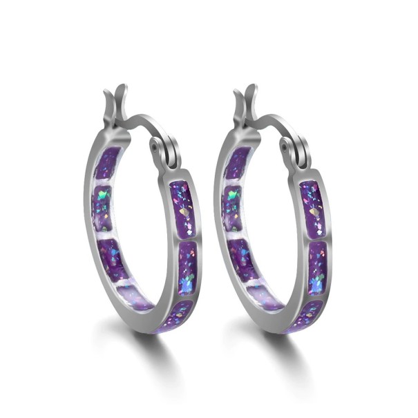 Boucles d'oreilles créoles pour femmes G1017 6