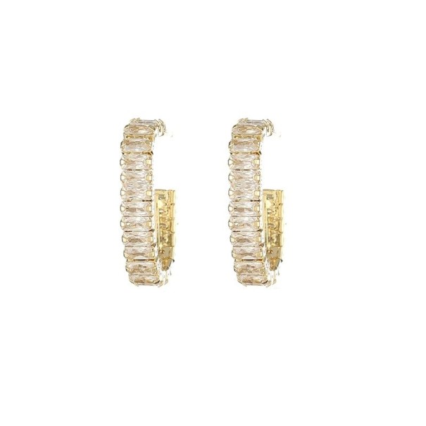 Boucles d'oreilles créoles pour femmes G552 1