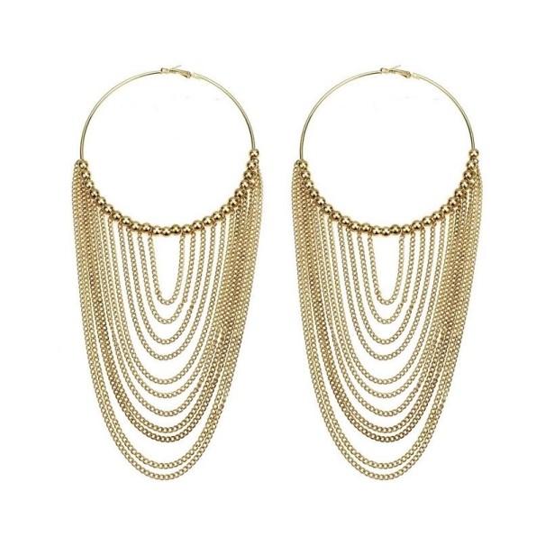Boucles d'oreilles créoles pour femmes G841 doré S