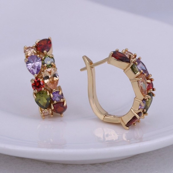 Boucles d'oreilles créoles pour femmes H726 12