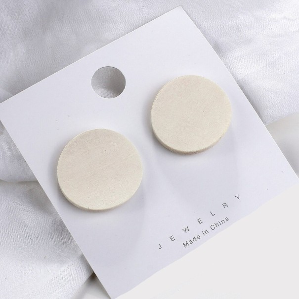 Boucles d'oreilles en bois pour femmes G1151 beige