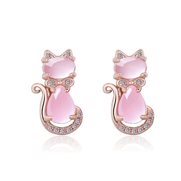 Boucles d'oreilles femme chat 1