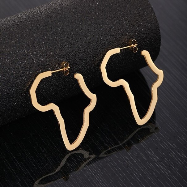 Boucles d'oreilles femmes Afrique doré