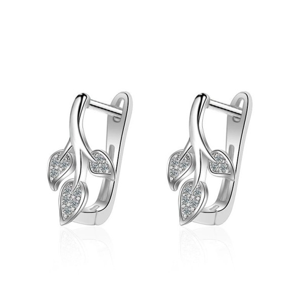 Boucles d'oreilles femmes feuilles 1