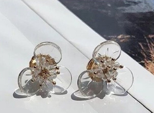 Boucles d'oreilles fleurs pour femmes J154 3