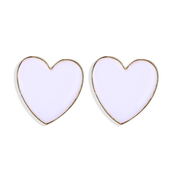 Boucles d'oreilles pendantes en forme de cœur pour femmes G704 blanc