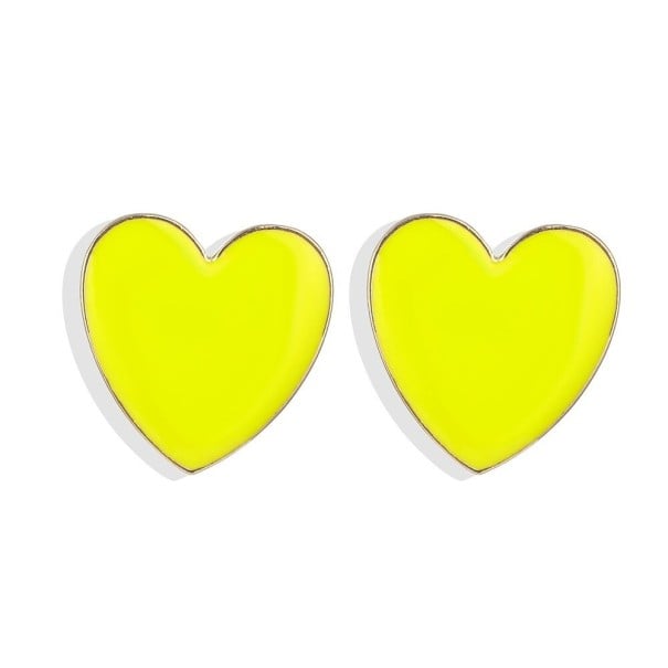 Boucles d'oreilles pendantes en forme de cœur pour femmes G704 jaune