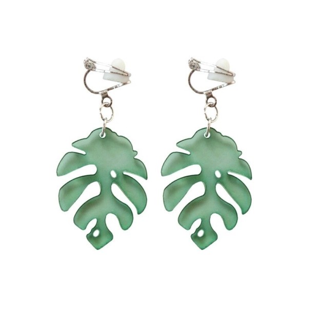 Boucles d'oreilles pendantes en forme de feuille G160 2