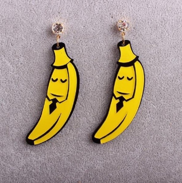 Boucles d'oreilles pendantes en forme de fruit pour femmes G1446 1