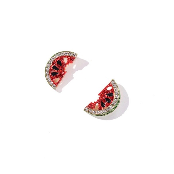 Boucles d'oreilles pendantes en forme de pastèque pour femmes 1