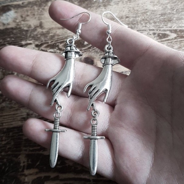 Boucles d'oreilles pendantes épées pour femmes G596 13