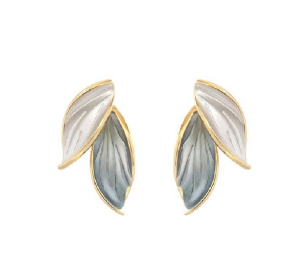 Boucles d'oreilles pendantes feuilles pour femmes G851 1