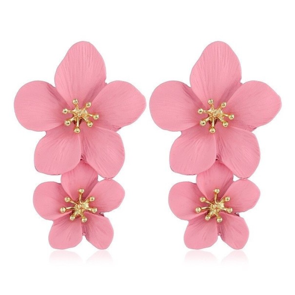 Boucles d'oreilles pendantes fleurs pour femmes 7