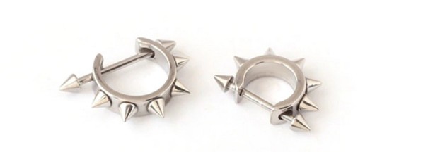 Boucles d'oreilles pendantes G2542 argenté 10 mm