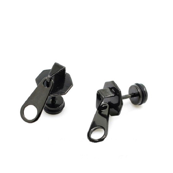 Boucles d'oreilles pendantes G2558 noir 2