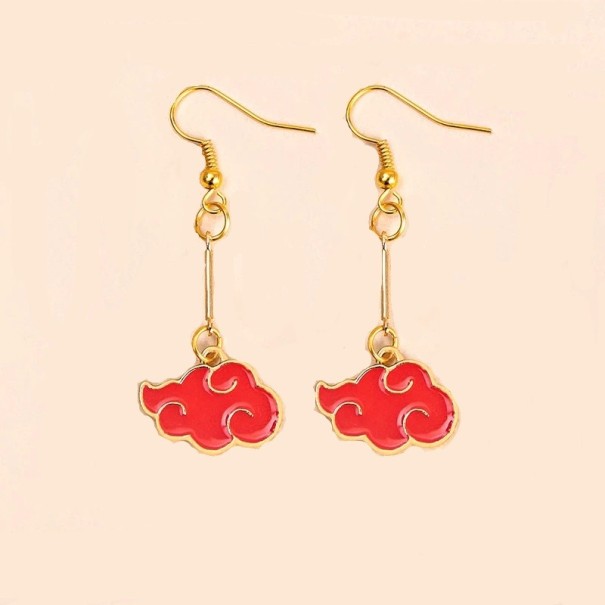 Boucles d'oreilles pendantes nuage pour femmes doré