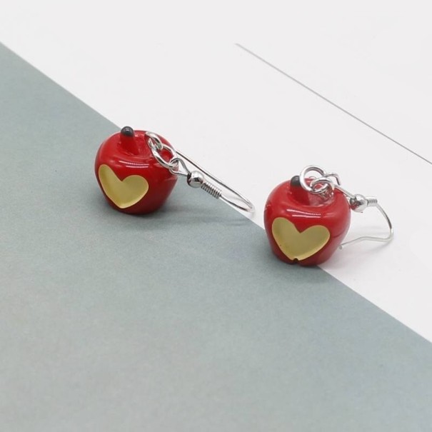Boucles d'oreilles pendantes pomme G1095 2