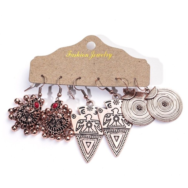 Boucles d'oreilles pendantes pour femmes 3 paires G1018 11